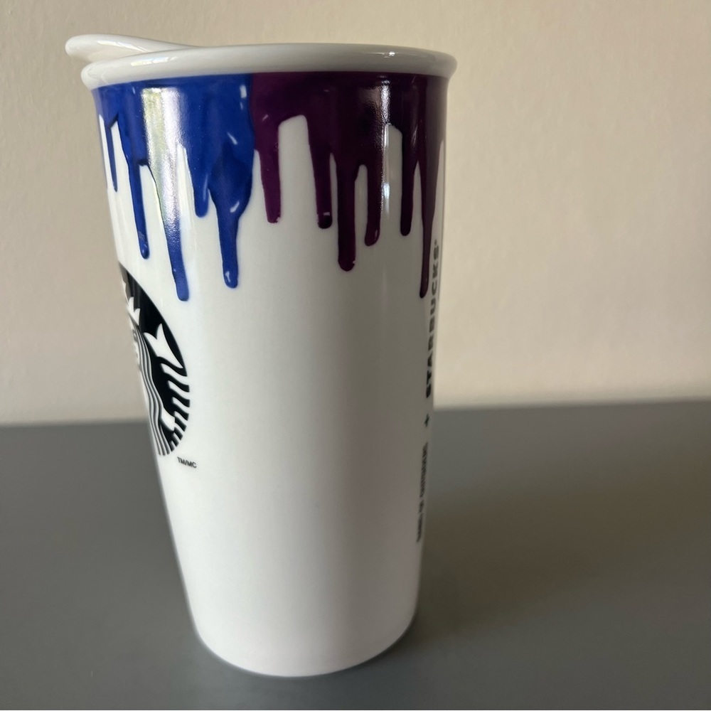 Starbucks Band of Outsiders Rainbow Drip Ceramic‎ Double Wall Cup Mug  12oz - Picture 4 of 8